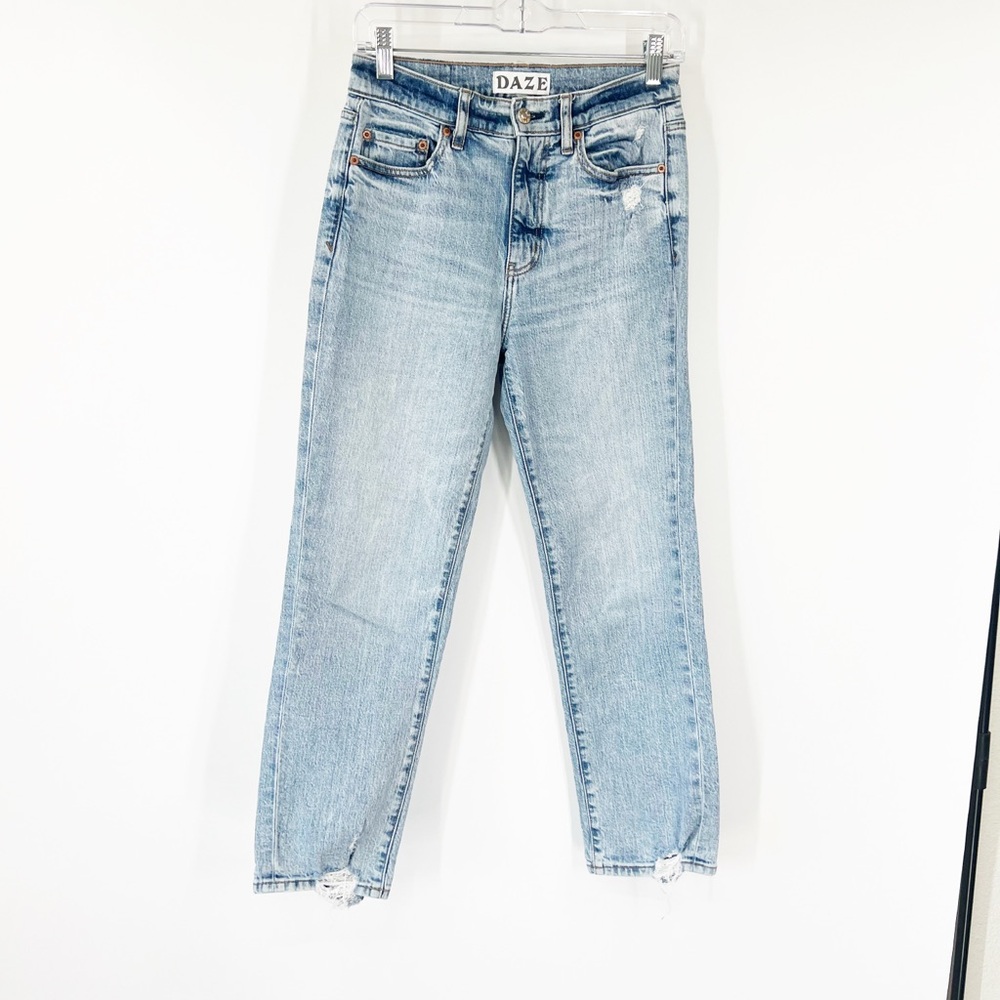 Daze Denim Straight Up High Rise Straight Leg Jeans in High Key